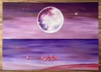 Moonlight Flamingos VI