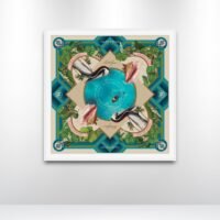 FRAMED OCEAN NOSTALGIA SILK FOULARD Scarf