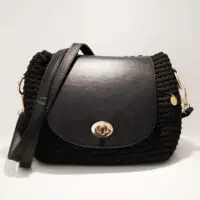Black Crocheted Handbag