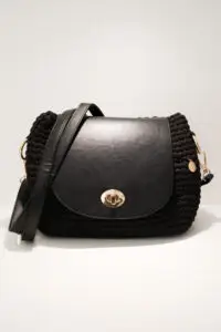 Black Crocheted Handbag