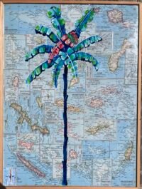 Banana Tree On Blue Maps