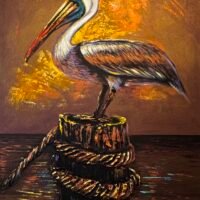Pelican in Bronze