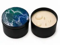 resin candle black