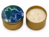 resin candle gold