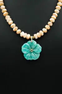 Gemstone Flower Necklace (MK NL-23)