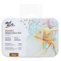 Metallic Watercolour Cake Set in Tin Premium 21pc