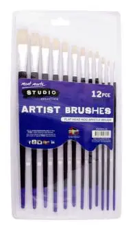 Brushes 12pc Flat 1-12