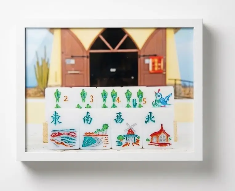 Through the Lens of Mahjong – Alto Vista Chapel by Karen Cheung, original art from Aruba
