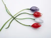 Glass tulip Red Purple