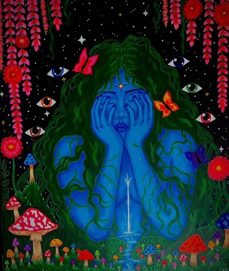 Consumed by thought by Angeline Every, original art from Aruba
