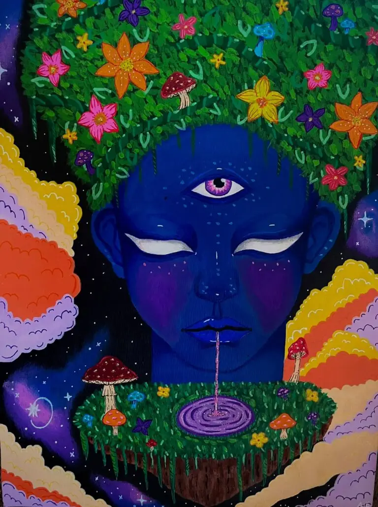 The Mother Between Worlds by Angeline Every, original art from Aruba