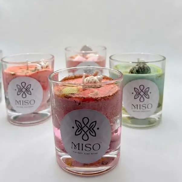 MiSO candles with the MiSO seal