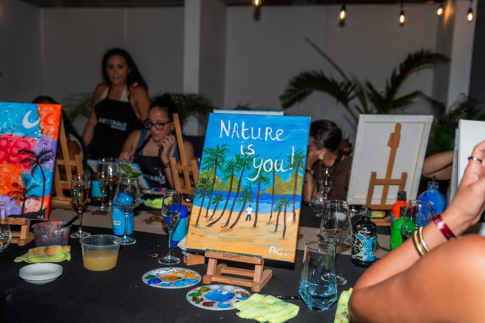 A canvas reading Nature is you at ArtTable 2026